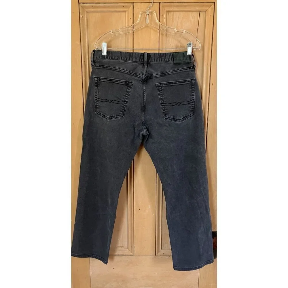 Lucky Brand 221 Mens Original Straight Fit Cropped Jeans 34x28 Black AN EXC - Picture 9 of 12